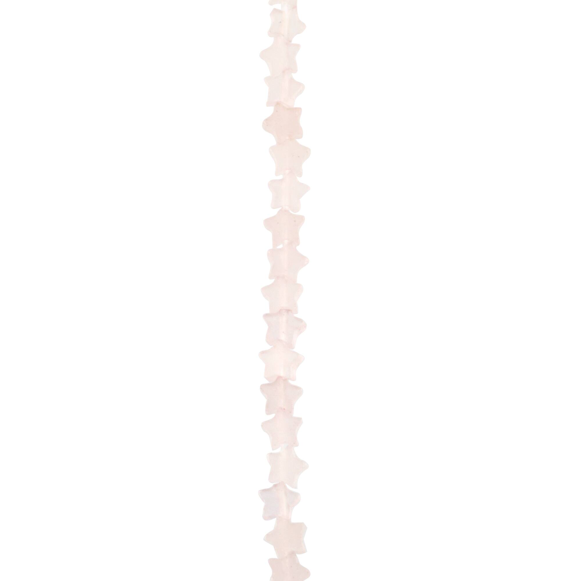 Pink Dyed Rose Quartz Star Beads, 4mm by Bead Landing™